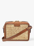 Aspinal of London Leather & Raffia Camera Bag