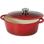 SITRAM SITRASLOW Cocotte ovale en fonte d'acier émaillée - L36 cm - 9L