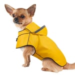 Manteaux Imperméables pour Chiens DQGHQME Impermeable Chien, Manteau Chien Imperméable, Manteau Pluie Chien avec Capuchon et Réfléchissantes, Poncho pour Chien de Pluie pour Chiens Petite Moyenne (S)