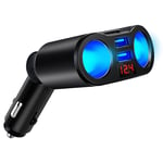 Auto Cigarette Lighter Socket Car Charger Dual USB 3 In 1 For Car Accessories