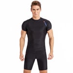 Adults Mens Short Sleeve Wetsuit  Shorts Tops Surf Swim Diving Wet Suit UK