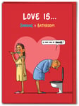 Funny Valentines Day Card For Him Her Cheeky Cartoon Comedy Humour Toilet Pun