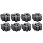 48 Pièces Pneus Tige de Valve Bouchons Roue Couvre Bouchon Pneu Anti-Poussière pour Voiture, Gris Titane Forme Hexagonale