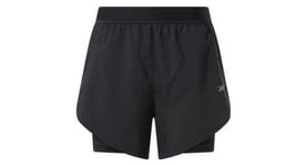 Short 2 en 1 running reebok noir