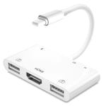 Adaptateur Av Numérique Ethernet Rj45 Vers Hdmi,Convertisseur De Charge,Pour I-Phone 14 I-Pad Vers Tv1080p Réseau Lan Filaire - Type Style 6