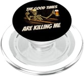 The Good Times Are Killing Me - Funny Skull Holding Beer Mug PopSockets PopGrip for MagSafe