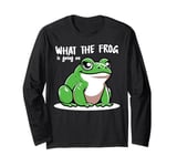 What The Frog Is Going On Funny Frog Lover Gift Idea Long Sleeve T-Shirt