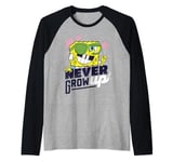 Spongebob Squarepants Never Grow Up Stars Portrait Manche Raglan