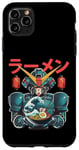 Coque pour iPhone 11 Pro Max Ramen japonais Mecha Robot Géant La Grande Vague Anime