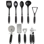 Russell Hobbs 9 Piece Utensil Set  Kitchen Tools & Gadgets Nylon Utensils Black