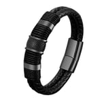 Titan stål Man band rep vävt armband Fashionabla charm manliga handledsband smycken gåva black