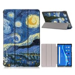 Lenovo Tab M10 FHD Plus tri-fold pattern leather case - Painting Pattern