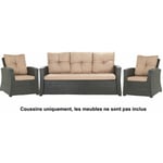 Coussins pour mobilier de jardin extérieur, Coussins pour canapé, coussins pour banc, coussins de balançoire, Coussins de chaise, Beige