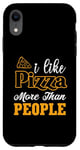 Coque pour iPhone XR J'aime la pizza plus que les gens