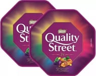 2 x Quality Street Chocolate Tubs - Perfect Christmas Gift 600g