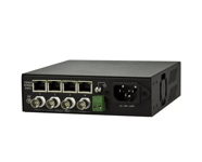 DELTACOIMP – Receiver unit for up to four TTP111VPDC, BNC video and 12V power, RS-485, Cat5, 300m (TTA414VPDR)