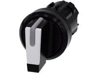 Siemens Switch With The Possibility Of Illumination 22Mm Round Plastic Black/White Kr Tongue 3 Pos I-O-Ii 3Su1002-2Bl60-0Aa0