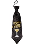 Svart Glitrende Happy New Year Slips