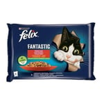 Purina Felix Fantastic Poulet Bœuf Carotte Tomate Nourriture pour Chat 340 g