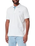 GANT Mens Contrast Pique Short Sleeve Polo Shirt Eggshell XL