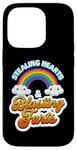 Coque pour iPhone 14 Pro Stealing Hearts & Blasting Pets Funny Valentines Rainbow