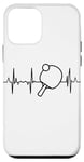 Coque pour iPhone 12 mini Ping Pong Tennis de table Heartbeat Heartline