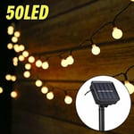 Solar String Lights Outdoor Waterproof 50 Led Solar Powered Garden Lights Warm