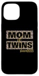 Coque pour iPhone 15 Idée cadeau maman jumeaux 2025 naissance maman jumelle