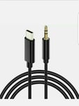 Type-C USB-C to 3.5mm Male Audio Jack AUX Cable Adaptor for Car Stereo Android