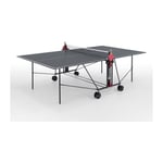 Sponeta - Table Tennis de table - Table Ping Pong Compacte - Usage Intérieur - Gris et noir