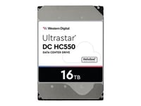 WD Ultrastar DC HC550 WUH721816ALE6L0 - Disque dur - 16 To - interne - 3.5" - SATA 6Gb/s - 7200 tours/min - mémoire tampon : 512 Mo