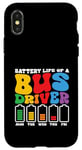 Coque pour iPhone X/XS Batterie drôle de conducteur de bus scolaire, bus public, bus