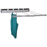 Household Essentials Retractable Clothesline 5-Line Dryer | Indoor or Outdoor Use | Hang Wet or Dry Laundry, Metal, White, Design