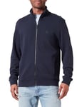 BOSS Mens Zestart Cotton-terry zip-up jacket with logo badge