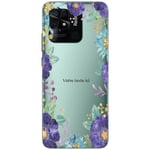 Coque Redmi 10C Fleur 15 Violet personnalisee