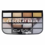 Fards à paupières Palette 14 Couleurs - No.01 Chocolat Brun MISS EUROPE MAQ 15