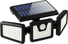 FLOWood Solar Lights Outdoor, 118 LED Solar Security Lights with Motion Sensor PIR IP65 Waterproof 360° Adjustable Solar Flood Lights for Garage Garden Front Door Wall Driveway, 1 Pack