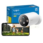 Tapo Outdoor Camera Security Wireless, Rechargeable Battery Camera System for Home Security, 2K 4MP QHD Color Night Vision, IP66 Weatherproof, Work with Alexa & Google Home (Tapo C425) No Monthly Fee