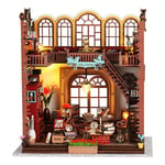 Kit de Coin de Livre de Bricolage, Kit de Serre-Livres de Puzzle en Bois 3D, Kit de CréAtion de ModèLe de Serre-Livres avec LumièRe led pour la FêTe