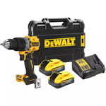 Dewalt DCD805H2T 18V Brushless Powerstack Combi Hammer Drill 2 x 5.0Ah Battery