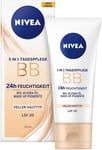 NIVEA BB 5 in 1 Day Cream 24h Moisture (50 ml), for Light Skin... 