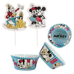 Dekora - Kit de Décoration de Cupcake Mickey & Friends avec des Toppers de Cupcake en Papier - 24 Unités