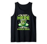 I'm Just Here For The Pickle Juice Pickle Vegan Cucumber Tank Top