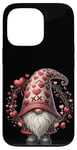 iPhone 13 Pro Love Gnome Valentines Day Wreath For Her With Cute Hearts Case