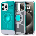 Spigen Classic C1 MagFit Case for iPhone 15 Pro Max, Compatible with MagSafe Accessories - Bondi Blue