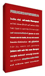 Little Helper FRDR128-09G Tableau sur toile épaisse Typographie moderne Rouge 21-30,5 cm