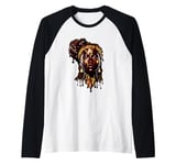 Chocolate and Honey Drip Black Art African American Woman Raglan Baseball Tee