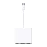 USB-C Digital AV Multiport Adapter with USB Port White Durable for Apple