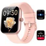 Montre Connectée Femme pour Samsung,iPhone,Android,1.91" Montre Connectée Femme avec Appel Bluetooth,Voix de l'IA,Alexa intégrée,Smartwatch Moniteur de SpO2,Sommeil,Podometre,Calories,IP68-Rose