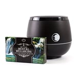 Mystic Moments Ultrasonic Diffuser with Mental Wellbeing Essential Oil Blend Gift Pack, Black, 200ml